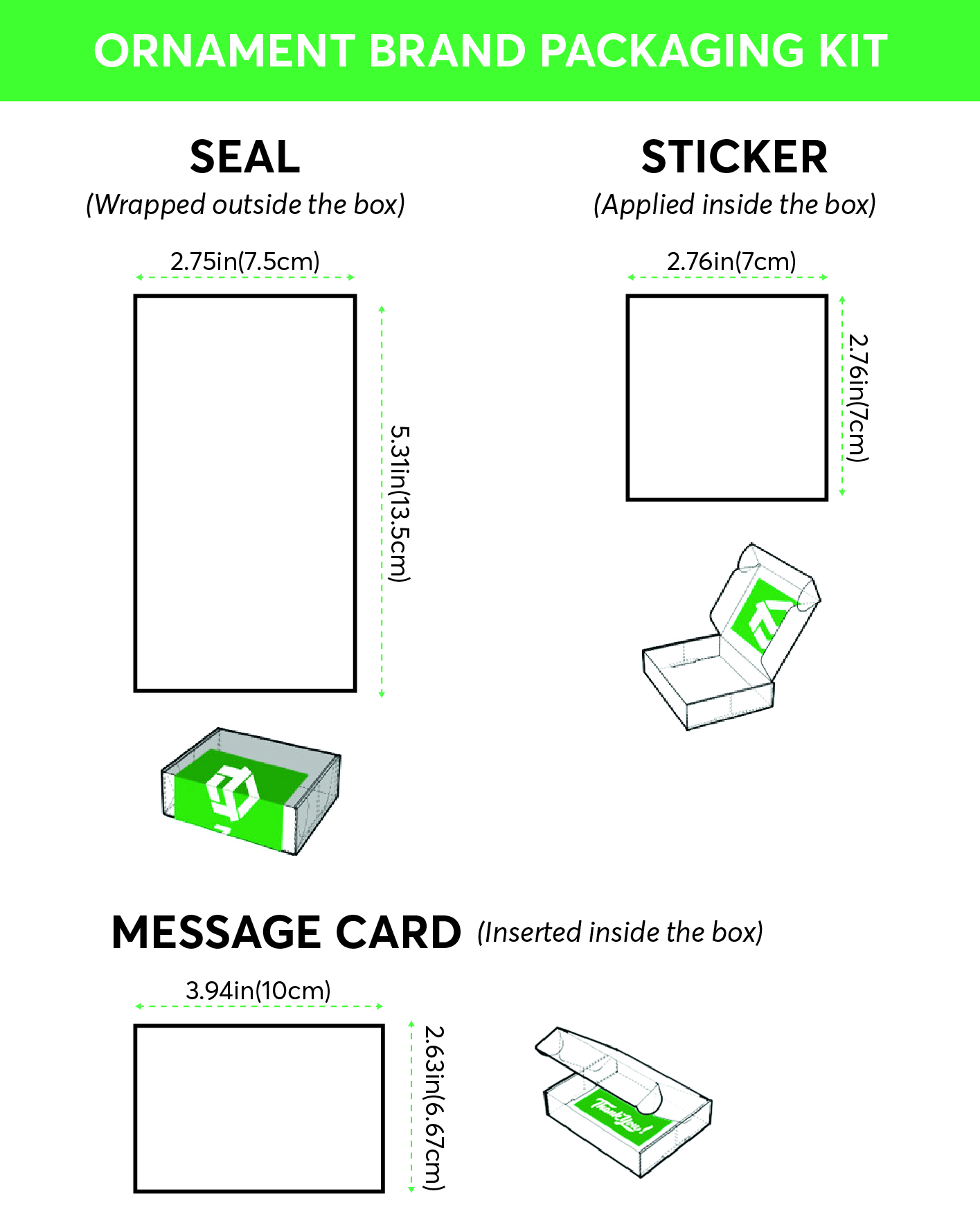 Ornament brand packaging kit