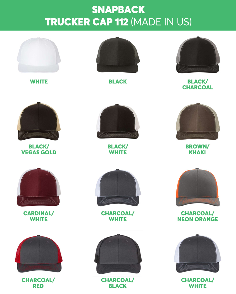 Leather Patch Snapback Trucker Cap 112 (Made in US)