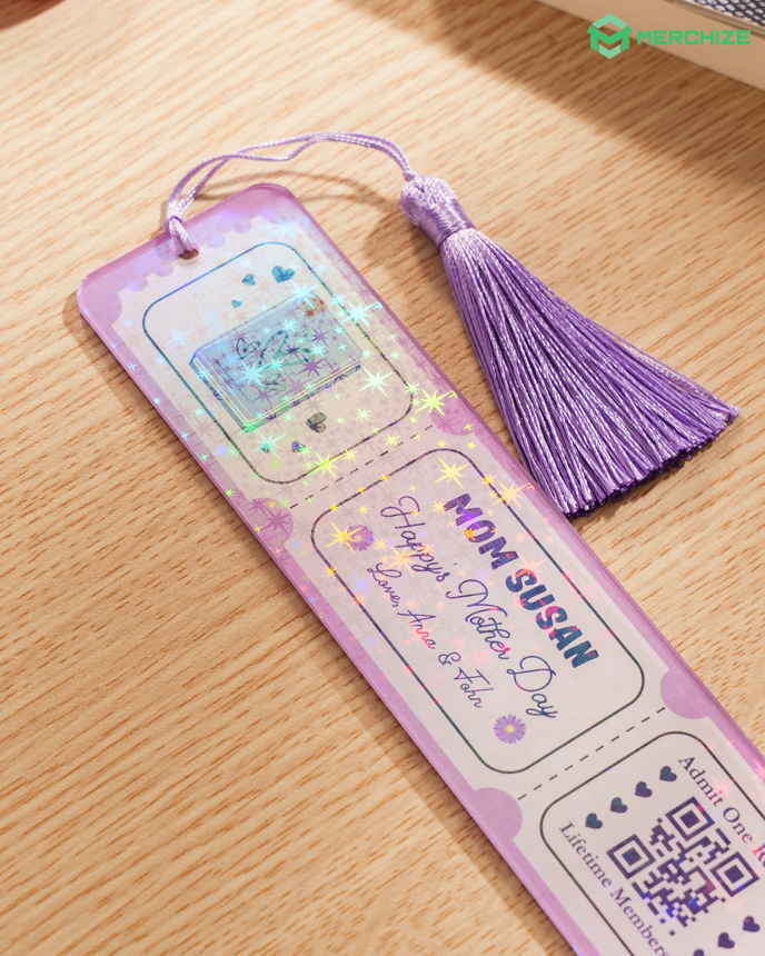 Custom Shape Star Hologram Bookmark