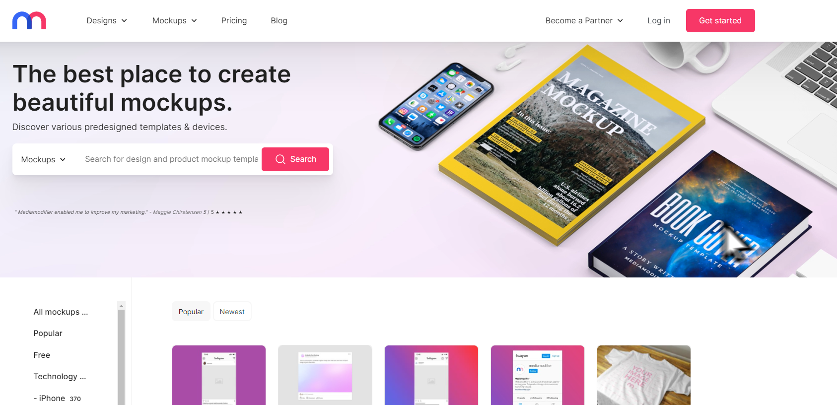 Mediamodifier mockup